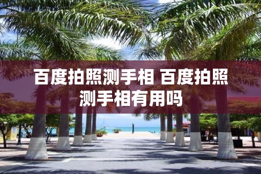 百度拍照测手相 百度拍照测手相有用吗
