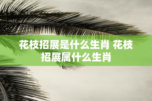 花枝招展是什么生肖 花枝招展属什么生肖