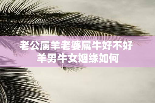老公属羊老婆属牛好不好 羊男牛女姻缘如何