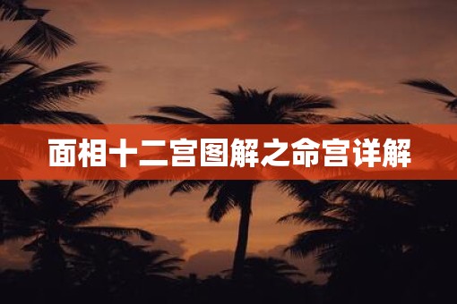 面相十二宫图解之命宫详解