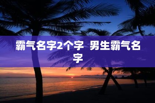 霸气名字2个字  男生霸气名字