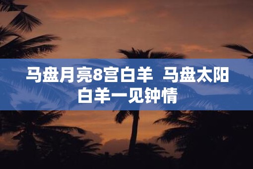 马盘月亮8宫白羊  马盘太阳白羊一见钟情