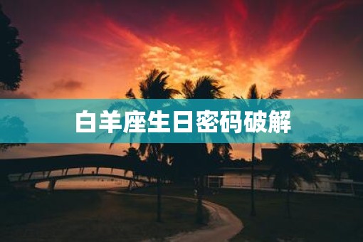 白羊座生日密码破解