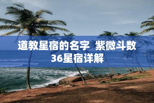 道教星宿的名字  紫微斗数36星宿详解