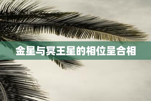 金星与冥王星的相位呈合相