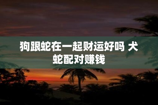 狗跟蛇在一起财运好吗 犬蛇配对赚钱