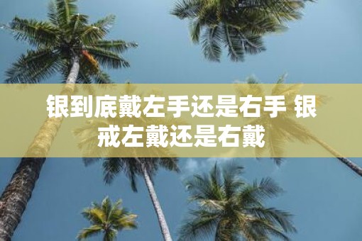 银到底戴左手还是右手 银戒左戴还是右戴