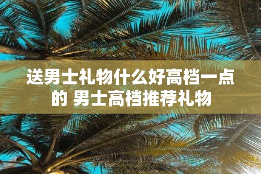 送男士礼物什么好高档一点的 男士高档推荐礼物