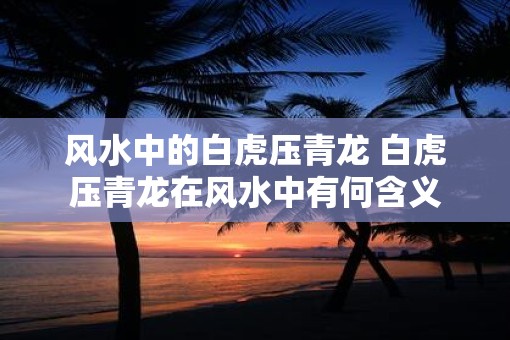 风水中的白虎压青龙 白虎压青龙在风水中有何含义