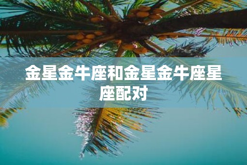 金星金牛座和金星金牛座星座配对