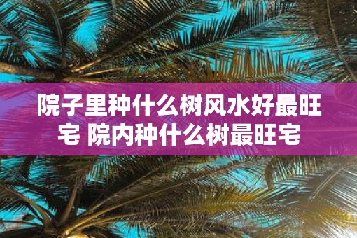 院子里种什么树风水好最旺宅 院内种什么树最旺宅