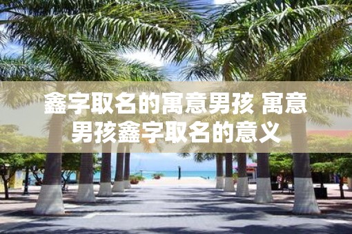 鑫字取名的寓意男孩 寓意男孩鑫字取名的意义