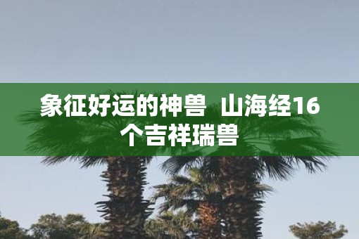 象征好运的神兽  山海经16个吉祥瑞兽