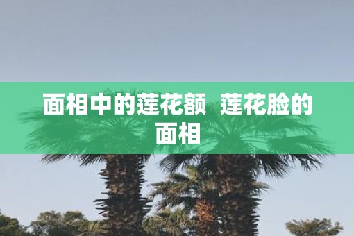 面相中的莲花额  莲花脸的面相