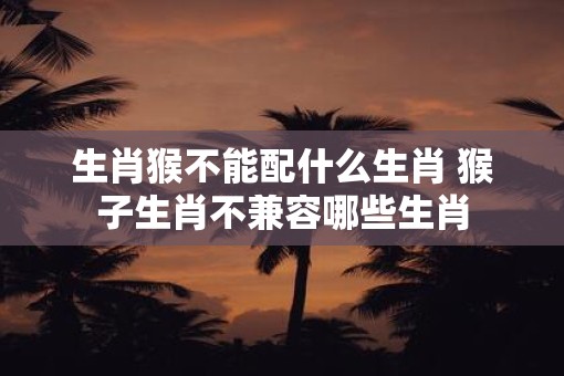 生肖猴不能配什么生肖 猴子生肖不兼容哪些生肖