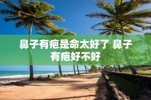 鼻子有疤是命太好了 鼻子有疤好不好