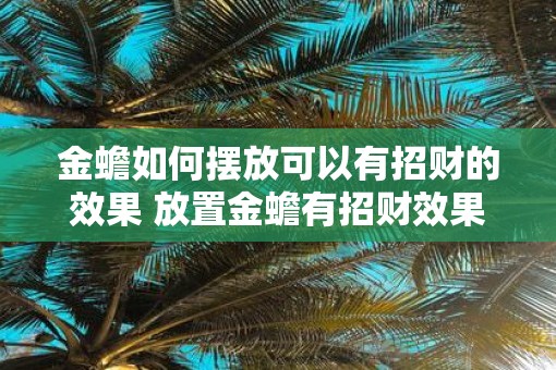 金蟾如何摆放可以有招财的效果 放置金蟾有招财效果吗