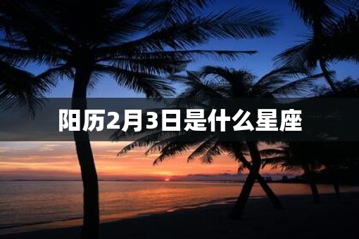 阳历2月3日是什么星座