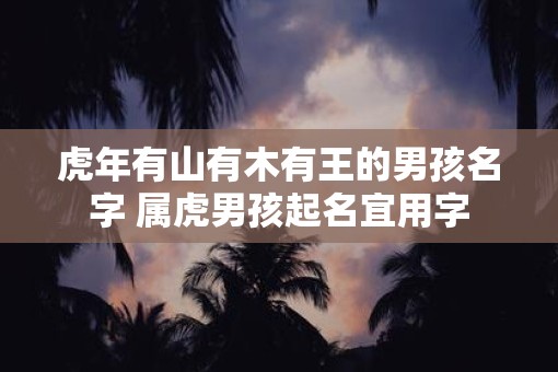 虎年有山有木有王的男孩名字 属虎男孩起名宜用字