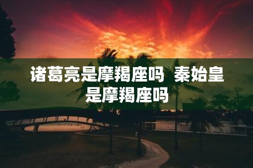 诸葛亮是摩羯座吗  秦始皇是摩羯座吗