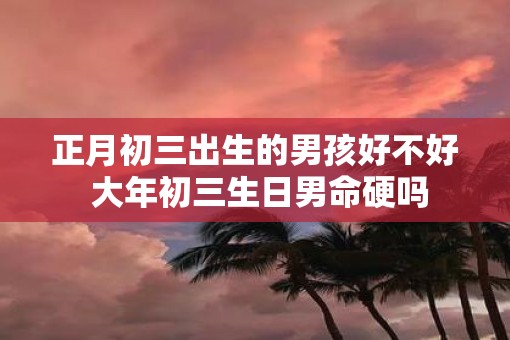 正月初三出生的男孩好不好 大年初三生日男命硬吗