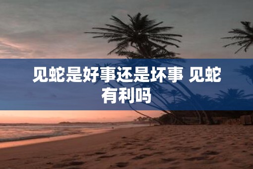 见蛇是好事还是坏事 见蛇有利吗