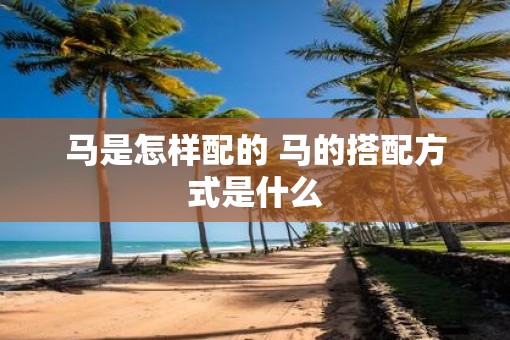 马是怎样配的 马的搭配方式是什么