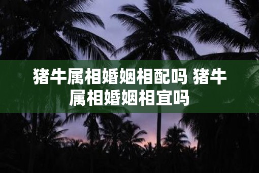 猪牛属相婚姻相配吗 猪牛属相婚姻相宜吗