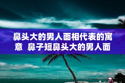 鼻头大的男人面相代表的寓意  鼻子短鼻头大的男人面相