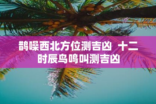 鹊噪西北方位测吉凶  十二时辰鸟鸣叫测吉凶