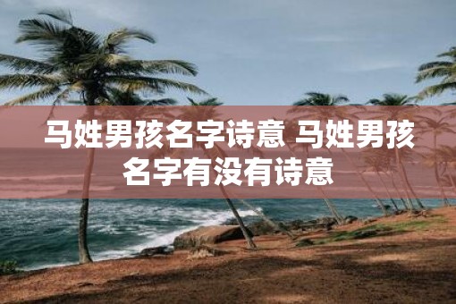 马姓男孩名字诗意 马姓男孩名字有没有诗意