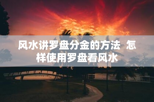 风水讲罗盘分金的方法 怎样使用罗盘看风水 风水讲罗盘分金的方法 怎样使用罗盘看风水