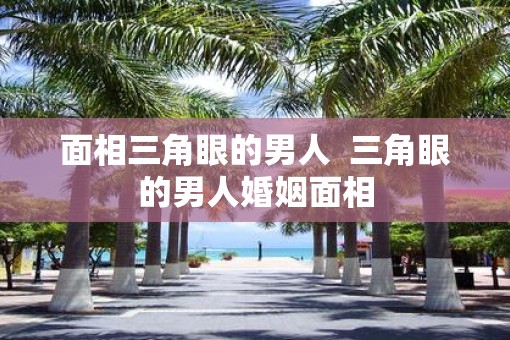 面相三角眼的男人  三角眼的男人婚姻面相