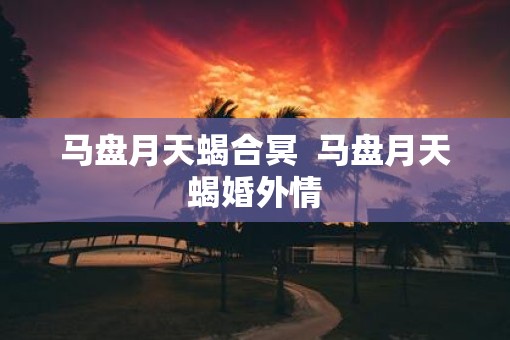 马盘月天蝎合冥  马盘月天蝎婚外情