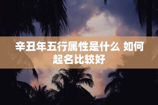 辛丑年五行属性是什么 如何起名比较好