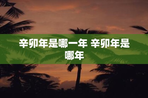 辛卯年是哪一年 辛卯年是哪年