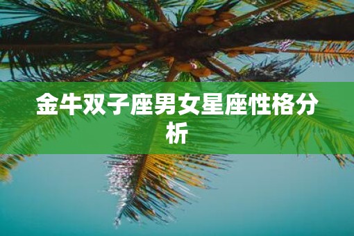 金牛双子座男女星座性格分析 金牛双子座男女星座性格分析
