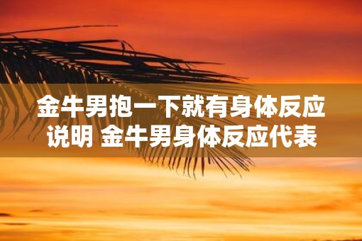 金牛男抱一下就有身体反应说明 金牛男身体反应代表什么