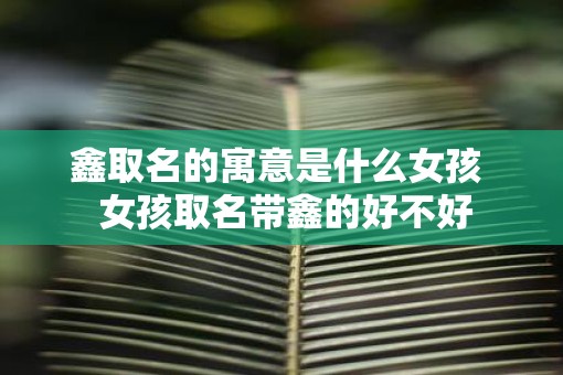 鑫取名的寓意是什么女孩  女孩取名带鑫的好不好