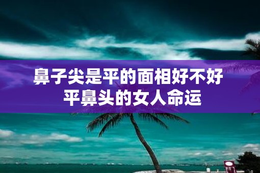 鼻子尖是平的面相好不好  平鼻头的女人命运