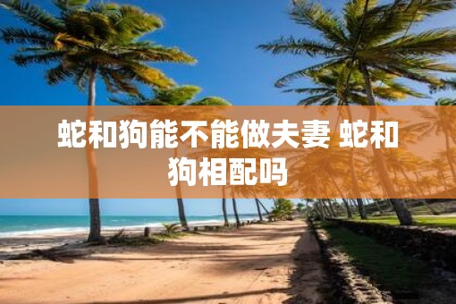 蛇和狗能不能做夫妻 蛇和狗相配吗
