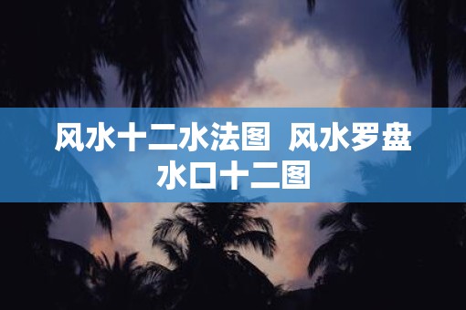 风水十二水法图  风水罗盘水口十二图