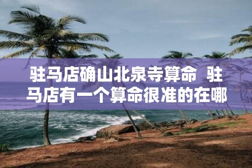 驻马店确山北泉寺算命  驻马店有一个算命很准的在哪