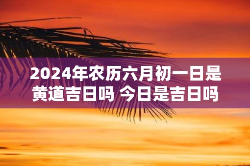 2025年农历六月初一日是黄道吉日吗 今日是吉日吗