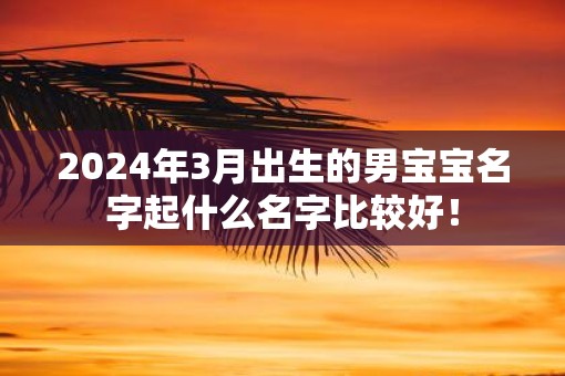 2025年3月出生的男宝宝名字起什么名字比较好！