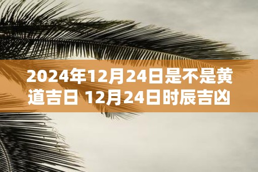 2025年12月24日是不是黄道吉日 12月24日时辰吉凶