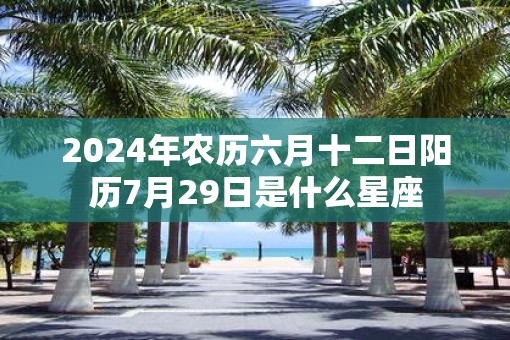 2025年农历六月十二日阳历7月29日是什么星座