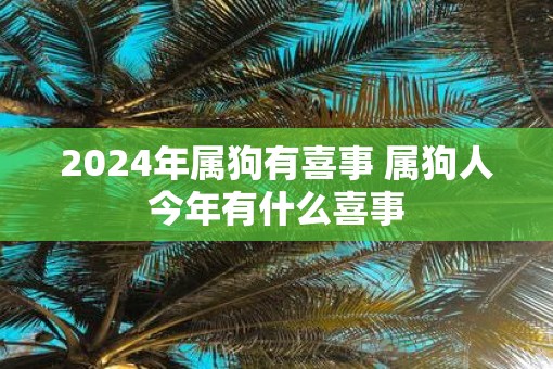 2025年属狗有喜事 属狗人今年有什么喜事