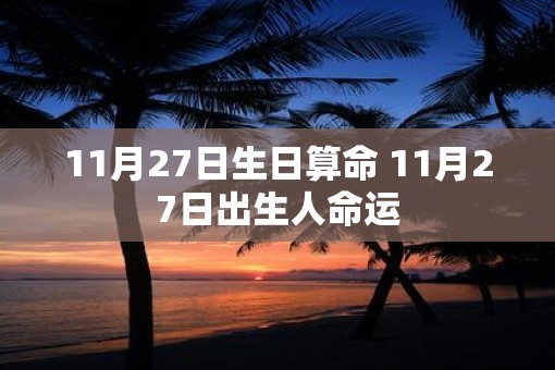 11月27日生日算命 11月27日出生人命运