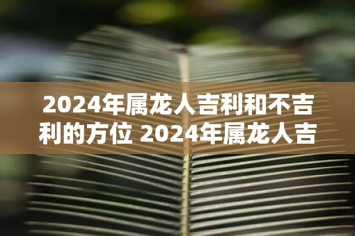 2025年属龙人吉利和不吉利的方位 2025年属龙人吉凶方位预测
